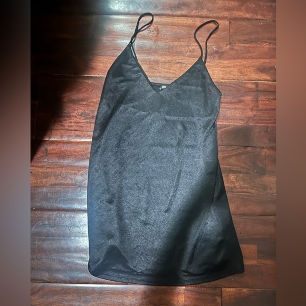 Zara Black Satin Dress